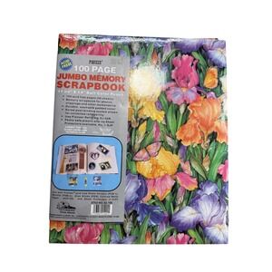 Vintage Pioneer Jumbo Memory Scrapbook 100 Page SJ-100 Floral Iris Acid Free‎